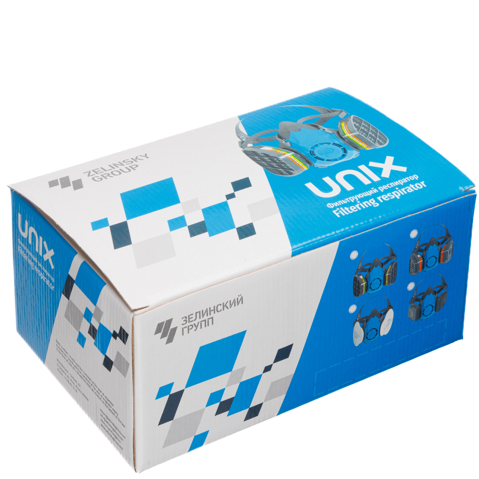 картинка Респиратор фильтрующий UNIX 2100 марки А1В1Е1К1 ТУ 2568-610-05795731-2013(1 рост) 